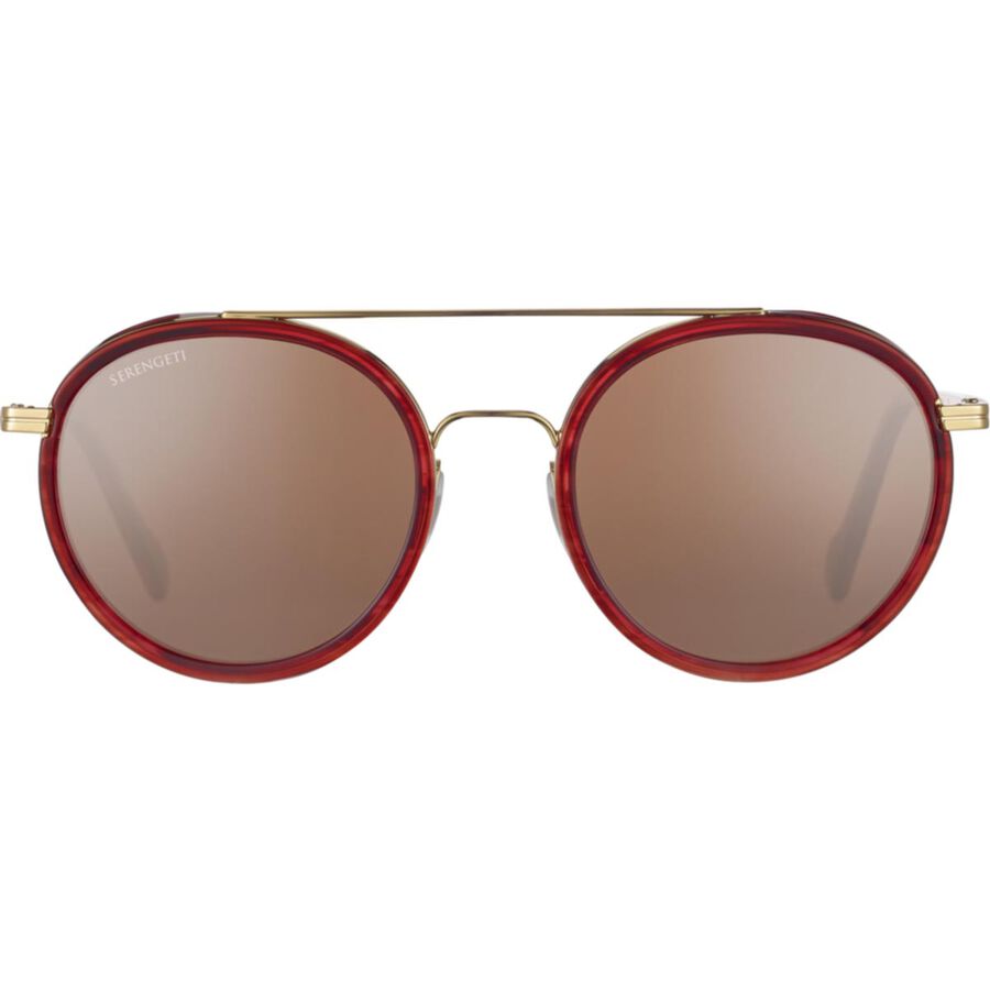 GEARY , Red Streacky Acetate with Bold Gold-Mineral Polarized Drivers Gold Cat 3 to 3, hi-res